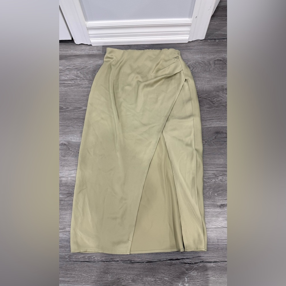 OAK + FORT Green Maxi Skirt for Work